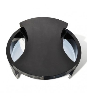 vidaXL Coffee Table Shape-Adjustable High Gloss Black