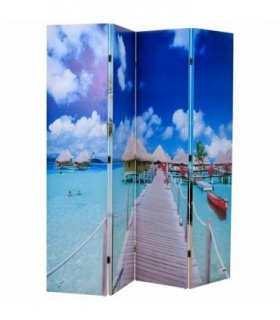 vidaXL Folding Room Divider 160x170 cm Beach