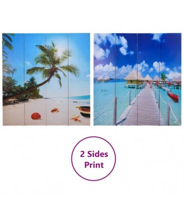 vidaXL Folding Room Divider 160x170 cm Beach