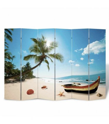 vidaXL Folding Room Divider 217x170 cm Beach