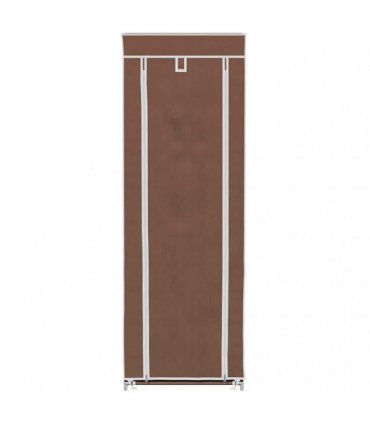 vidaXL Fabric Shoe Cabinet with Cover 57 x 29 x 162 cm Brown
