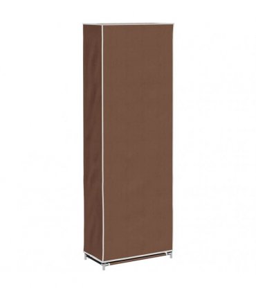 vidaXL Fabric Shoe Cabinet with Cover 57 x 29 x 162 cm Brown