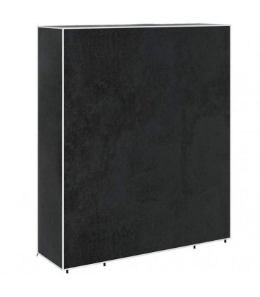 vidaXL Fabric Wardrobe with Compartments and Rods 45x150x176 cm Black