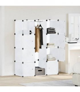 vidaXL Modular Cabinet with 9 Compartments 109x36,5x143 cm White