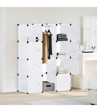 vidaXL Modular Cabinet with 9 Compartments 109x36,5x143 cm White