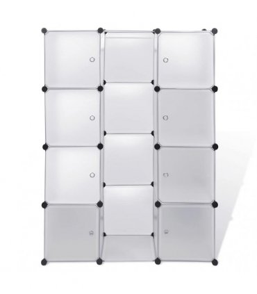 vidaXL Modular Cabinet with 9 Compartments 109x36,5x143 cm White