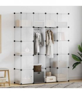 vidaXL Modular Cabinet with 14 Compartments White 37 x 146 x 180,5 cm