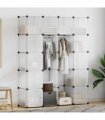 vidaXL Modular Cabinet with 14 Compartments White 37 x 146 x 180,5 cm