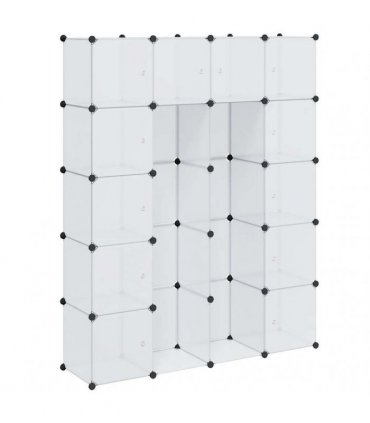 vidaXL Modular Cabinet with 14 Compartments White 37 x 146 x 180,5 cm
