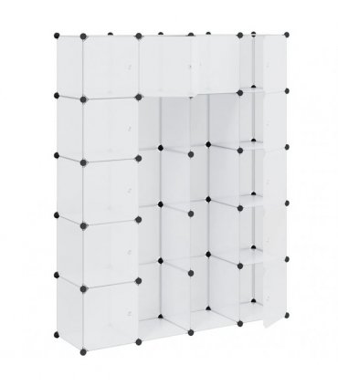 vidaXL Modular Cabinet with 14 Compartments White 37 x 146 x 180,5 cm
