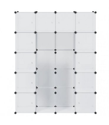 vidaXL Modular Cabinet with 14 Compartments White 37 x 146 x 180,5 cm