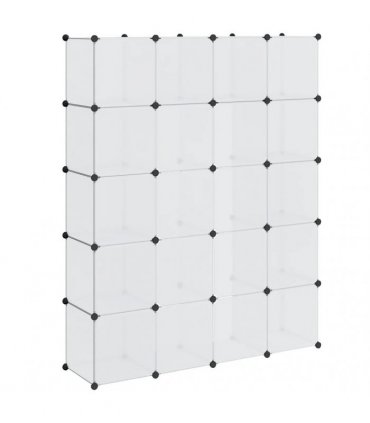 vidaXL Modular Cabinet with 14 Compartments White 37 x 146 x 180,5 cm