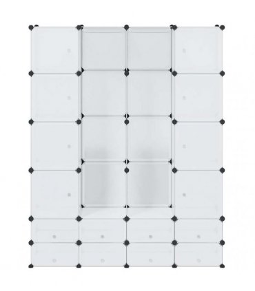 vidaXL Modular Cabinet with 18 Compartments White 37 x 146 x 180,5 cm