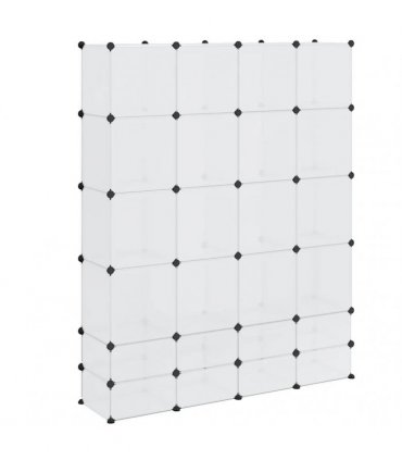 vidaXL Modular Cabinet with 18 Compartments White 37 x 146 x 180,5 cm