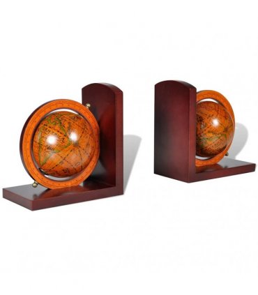 vidaXL Bookend Globe 2 pcs