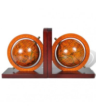 vidaXL Bookend Globe 2 pcs