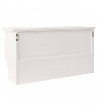 vidaXL Wall Shelf White 60x23,5x33 cm Paulownia Wood