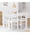 vidaXL 5 Piece Dining Set White
