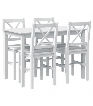 vidaXL 5 Piece Dining Set White