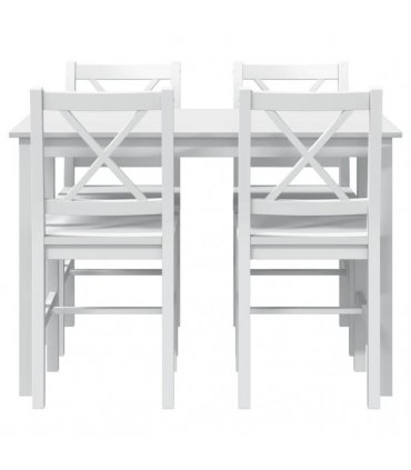 vidaXL 5 Piece Dining Set White