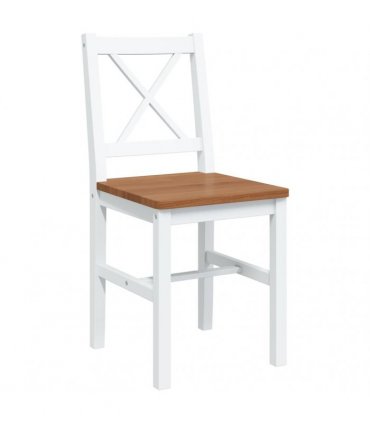 vidaXL 5 Piece Dining Set Brown and White