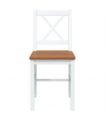 vidaXL 5 Piece Dining Set Brown and White
