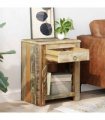 vidaXL End Table with 1 Drawer 1 Door Reclaimed Wood