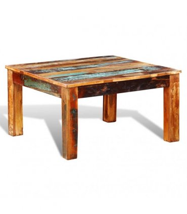 vidaXL Coffee Table Square Reclaimed Wood
