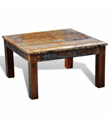 vidaXL Coffee Table Square Reclaimed Wood
