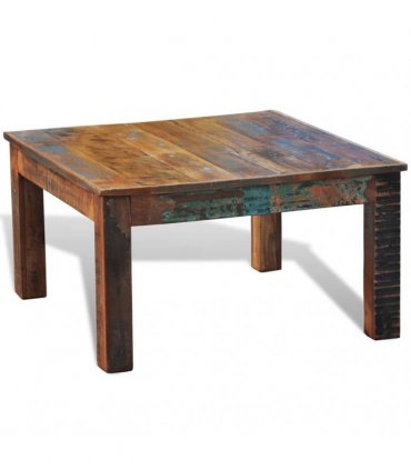 vidaXL Coffee Table Square Reclaimed Wood