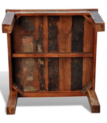 vidaXL Coffee Table Square Reclaimed Wood