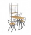 vidaXL Foldable Breakfast Bar Set with 2 Chairs