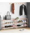 vidaXL 3-Tier Shoe Racks 2 pcs Solid Fir Wood