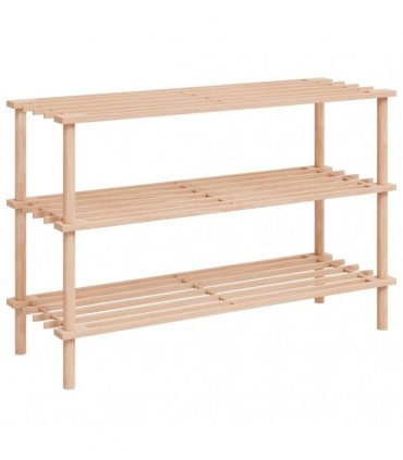 vidaXL 3-Tier Shoe Racks 2 pcs Solid Fir Wood