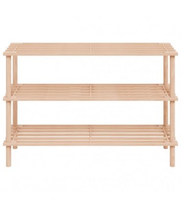 vidaXL 3-Tier Shoe Racks 2 pcs Solid Fir Wood
