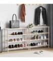 vidaXL 4-Tier Shoe Racks 2 pcs Solid Fir Wood