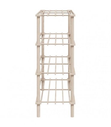 vidaXL 4-Tier Shoe Racks 2 pcs Solid Fir Wood