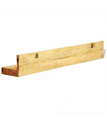 vidaXL Display Shelf 2 pcs Solid Wood Wall-Mounted