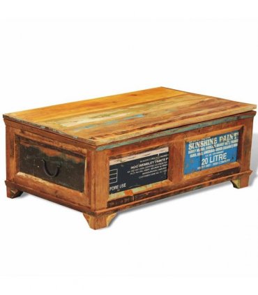 vidaXL Coffee Table with Storage Vintage Reclaimed Wood