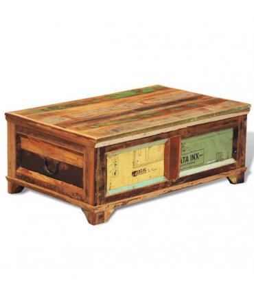 vidaXL Coffee Table with Storage Vintage Reclaimed Wood