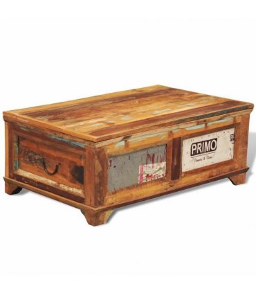 vidaXL Coffee Table with Storage Vintage Reclaimed Wood