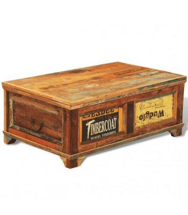 vidaXL Coffee Table with Storage Vintage Reclaimed Wood