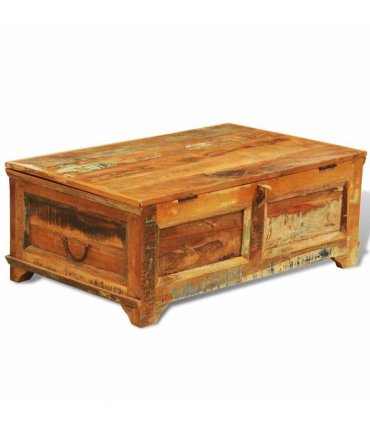 vidaXL Coffee Table with Storage Vintage Reclaimed Wood