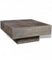 vidaXL Coffee Table Dark Brown Square Solid Mango Wood