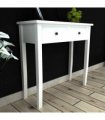 vidaXL Dressing Console Table with Two Drawers White