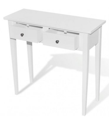 vidaXL Dressing Console Table with Two Drawers White