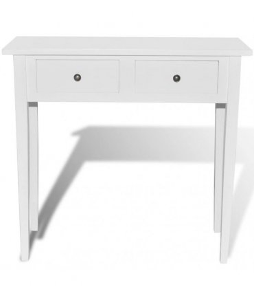 vidaXL Dressing Console Table with Two Drawers White