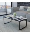 vidaXL Coffee Table with Piano Printing Glass Top