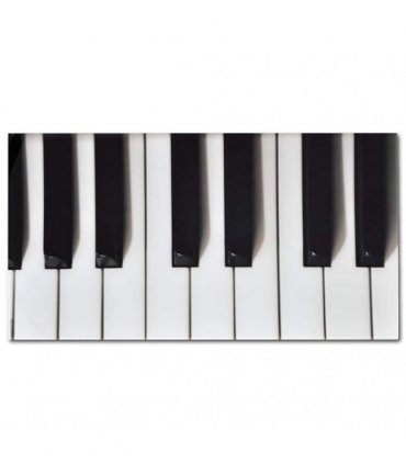 vidaXL Coffee Table with Piano Printing Glass Top