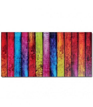 vidaXL Coffee Table with Rainbow Printing Glass Top